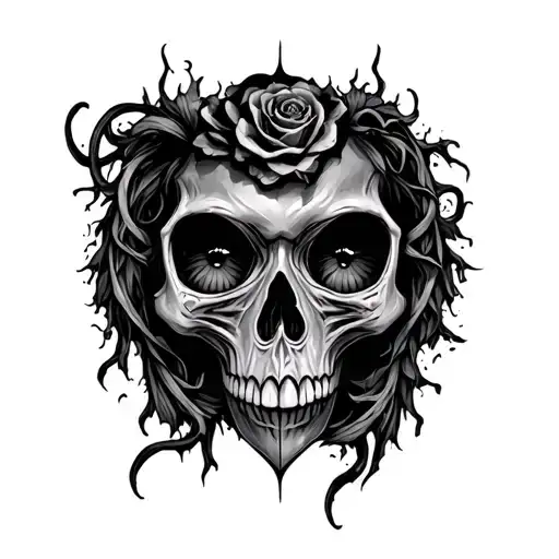 Death Moth Tattoo Skull Eyes