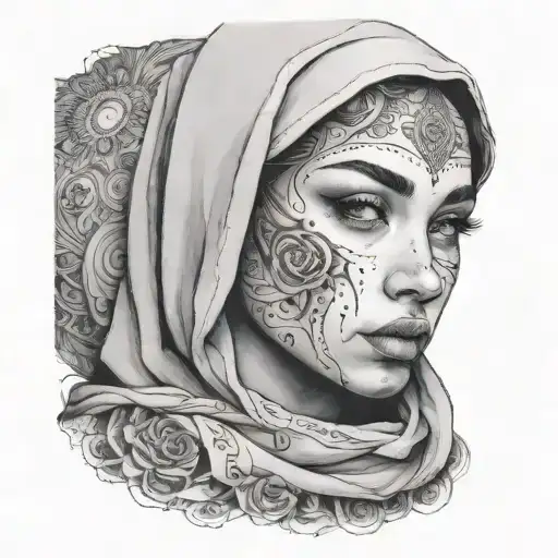 Girl With Scar Covering Face