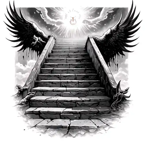 Heaven And Hell Stairway Leading