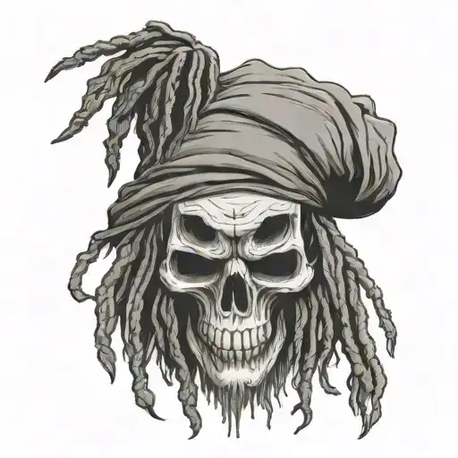 Skull With Dreadlocks Similar To The Dreadlocks Of Scrim The Musical Artist