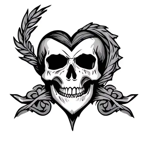 Slavic Skull And Heart
