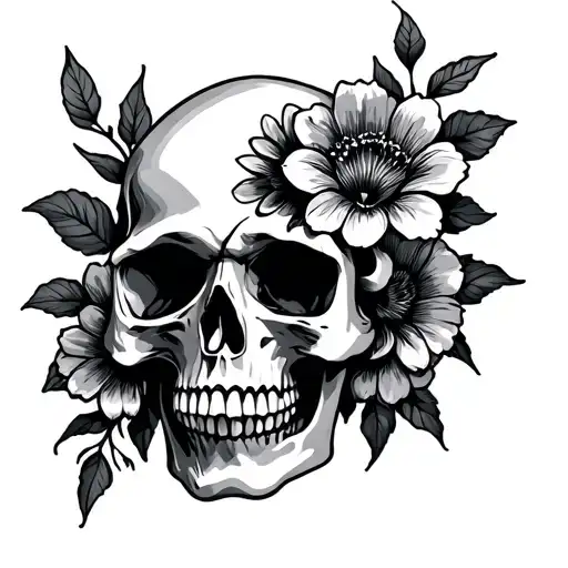 Skull And Dead Flowers
