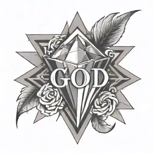 A Diamond Shaped Line Outlining Saying God At Work