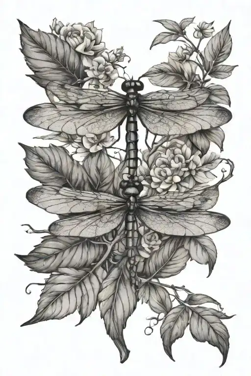 Dragonfly On A Branch Representing A Different Family