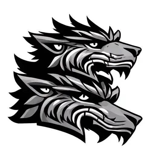 Animal Heads Stacked Totem Pole