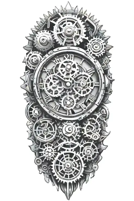 Timepiece Intricately Designed Mechanical Gear