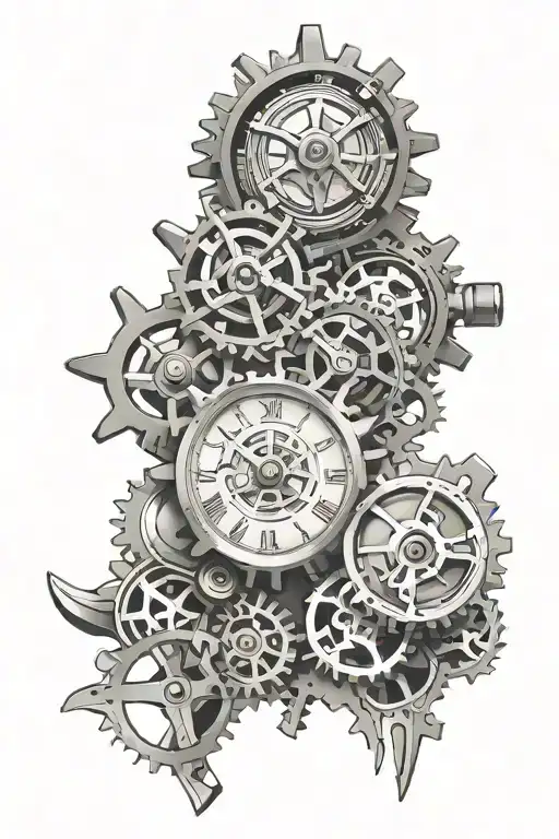 Timepiece Intricately Designed Mechanical Gear