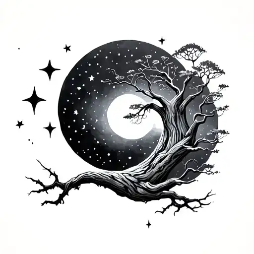 Flying Tree Through The Stars