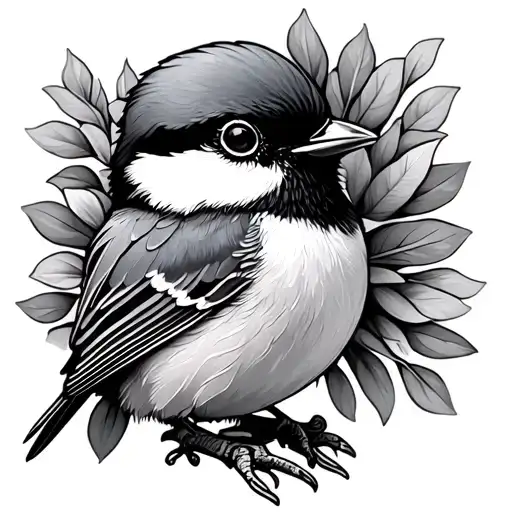 Baby Chickadee Bird