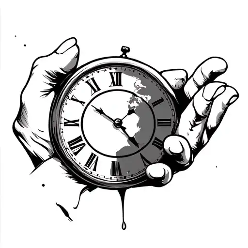 Hand Holding A Clock Showing The End Of The World