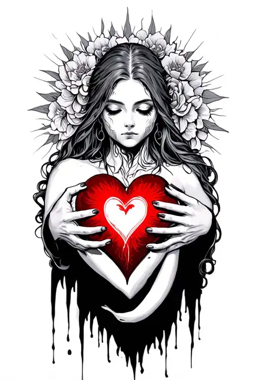 Dark Figure Holding Healing Heart