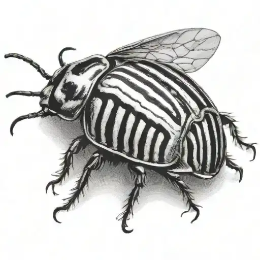 Colorado Beetle On Its Back