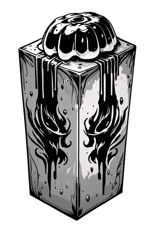 A Square Box With A Jelly In The Middle