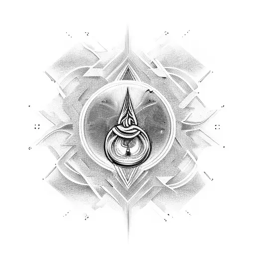 A Spiritual Symbol Merging With Electronic Music Waves