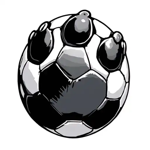 French Horn Soccer Ball Dog Paw