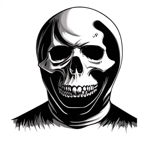 Ghostface Half Skull