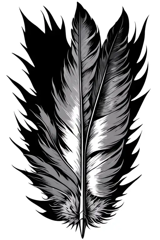 Feather And Arrows Representing Progress