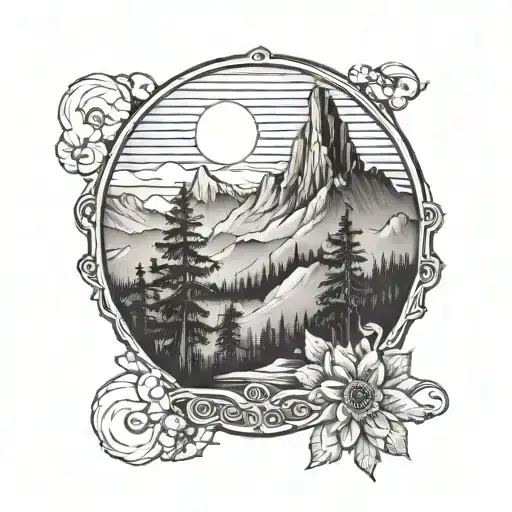 Blueridge Moutains With Sun Shining Brightly