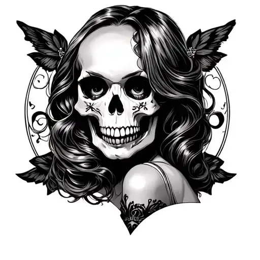 Pinup Skull Girl
