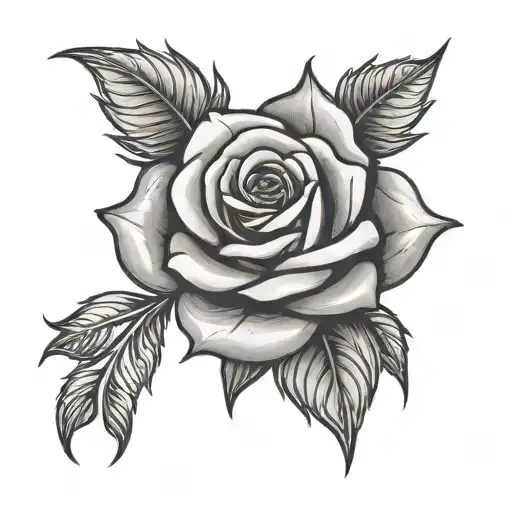 Rose With Star Behind