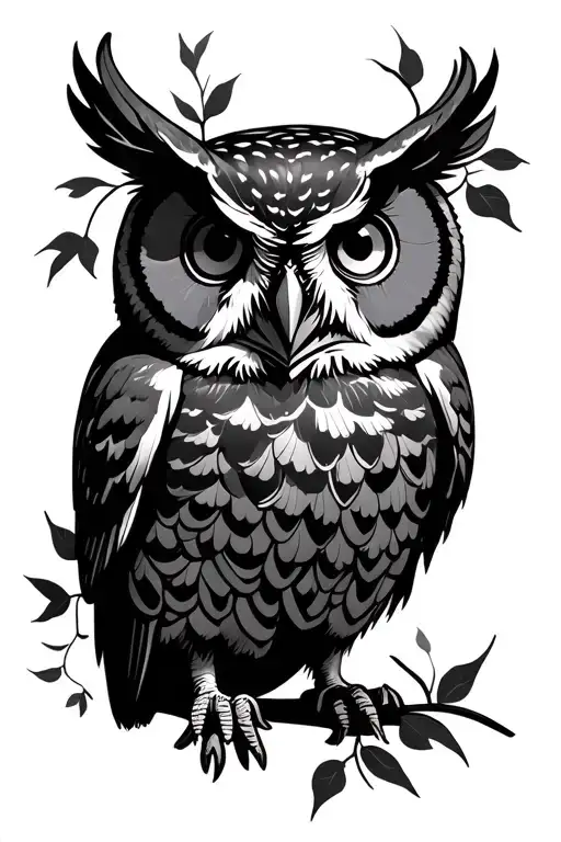 Owl With Ivy