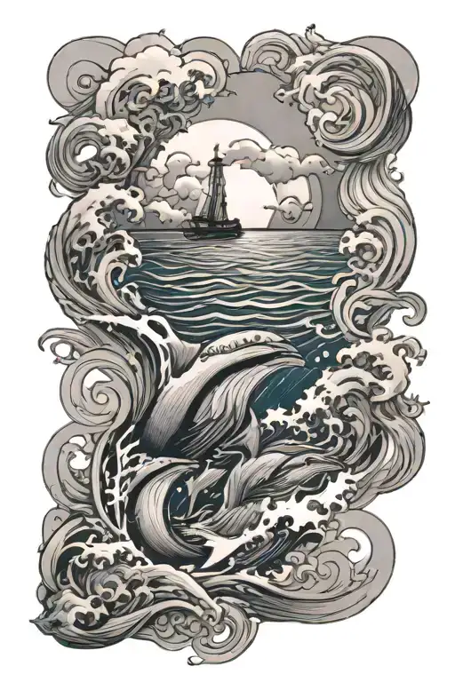 Ocean Scene Inspired Design Incorporating