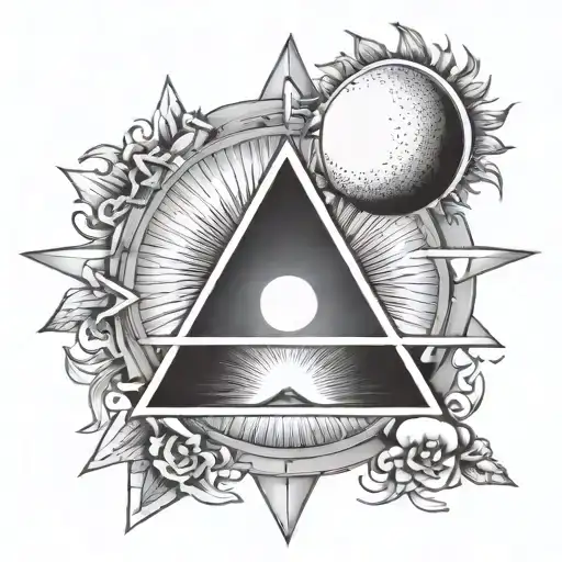 Isosceles Triangle Moon Sun