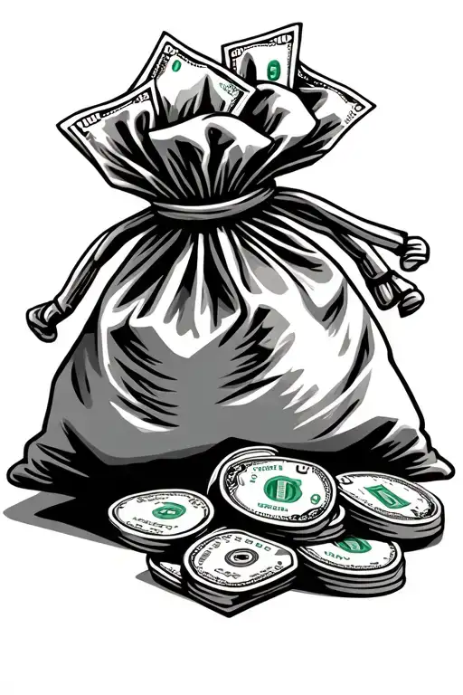 Us Money And Money Bags Filled