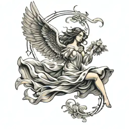 Beautifull Angel Flying