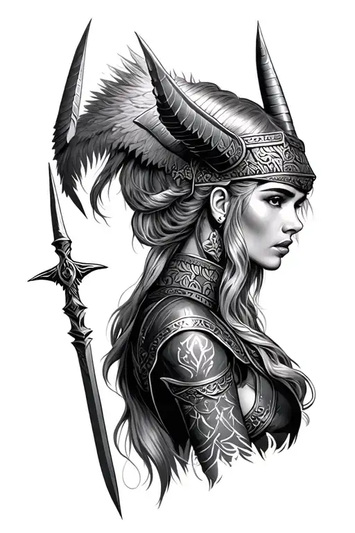 Sexy Viking Valkyrie Portrait