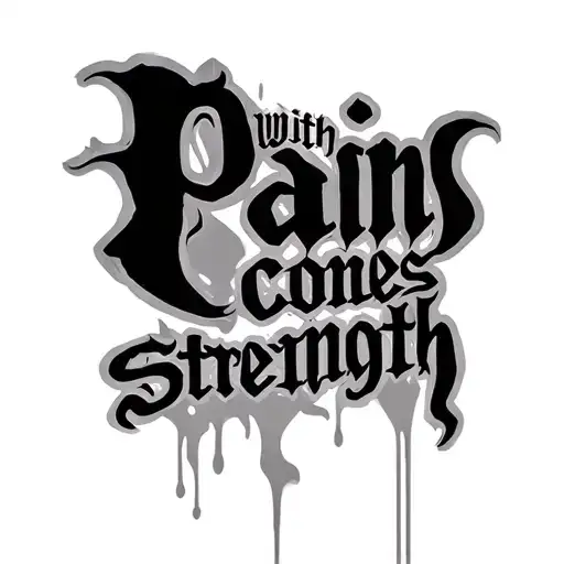 With Pain Comes Strenght Words