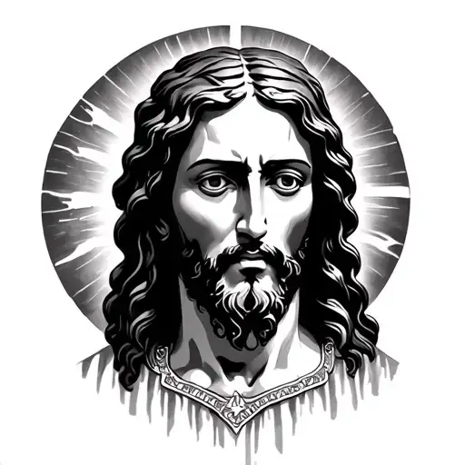 Jesus Tatto Idea As A Half Sleeve