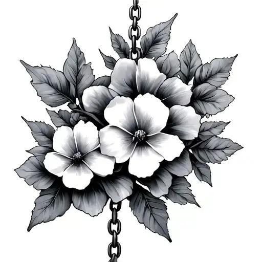 Broken Chains With Dainty Flowers