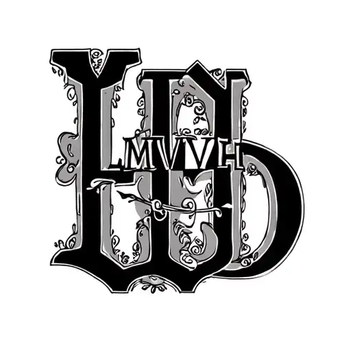 Minimalist Tatoo Of Kids Initials Lmvveh