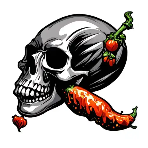 Skull Metal Thailand Spicy Food Running Videogames Anime