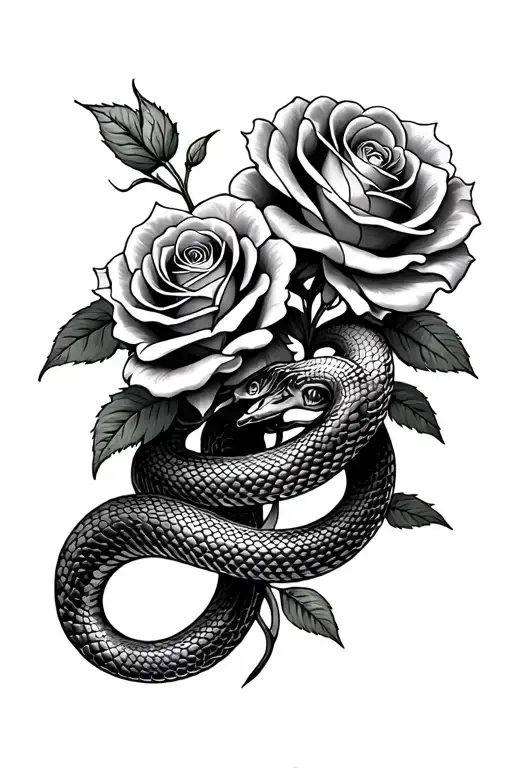 Roses And Snake
