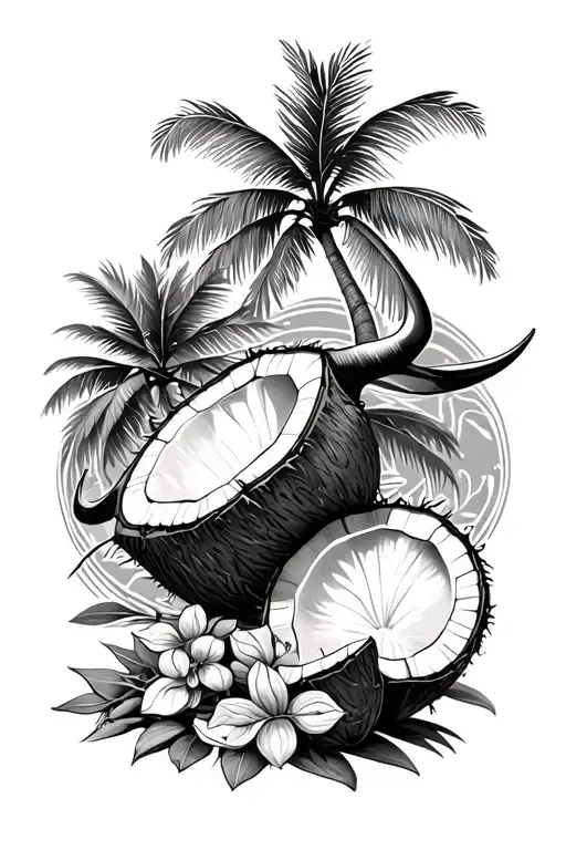 Taurus Zodiac Sign And Coconut Tree