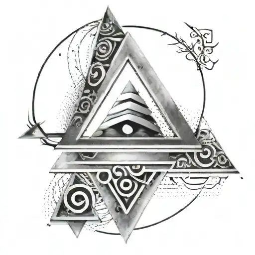 2 Sliced Triangles With Roman Numbers Inside Cool Smart Philosofic