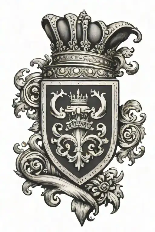 Barbosa Family Crest Heraldry Crown