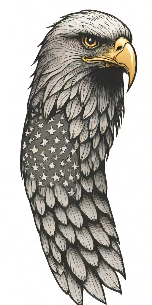 American Flag With Eagle