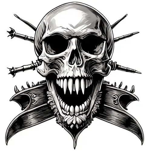 Skull Fang Stuck In Collar