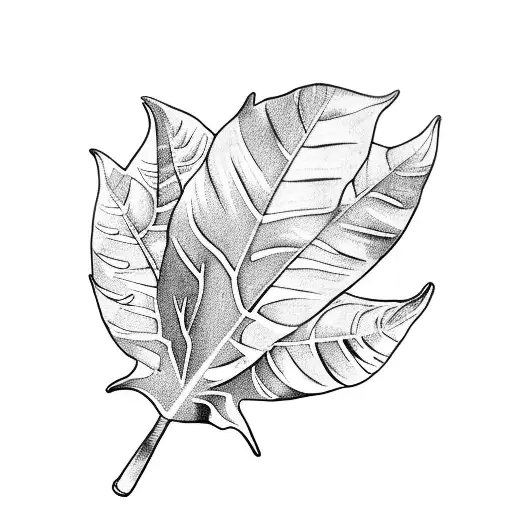 Tropical Leaves Wrapped Around Arm With A Cartoon Triceratops In The Middle