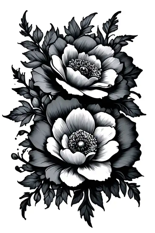 Halloween Cute Flowers Intertwined