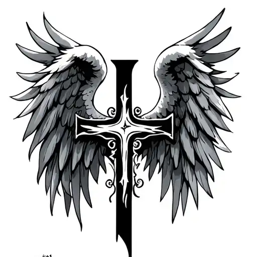 Cross Angel Wings