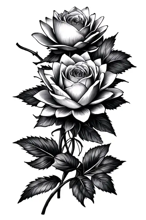 Water Lilly And Rose Bouquet