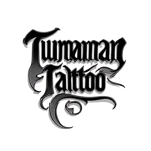 Dark Lettering With Word Tumanan