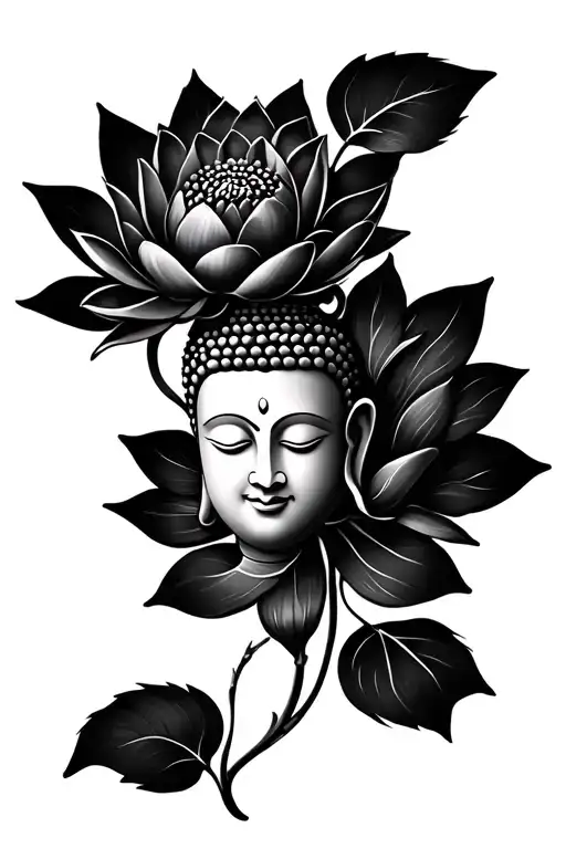 Bouddha Lotus Flower Sleeve