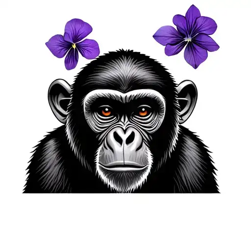 Monkey That Thinks Of Violets