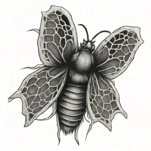 Moth Caught In Spider Web