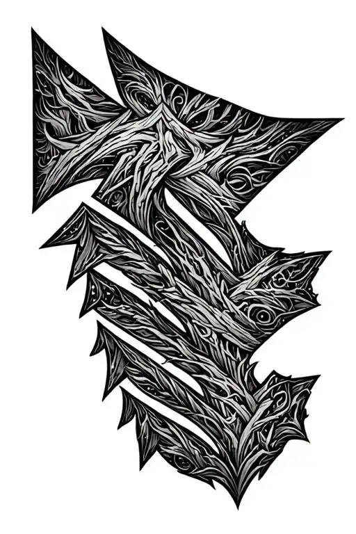 Arrow Map Made Entirely Of Intricate